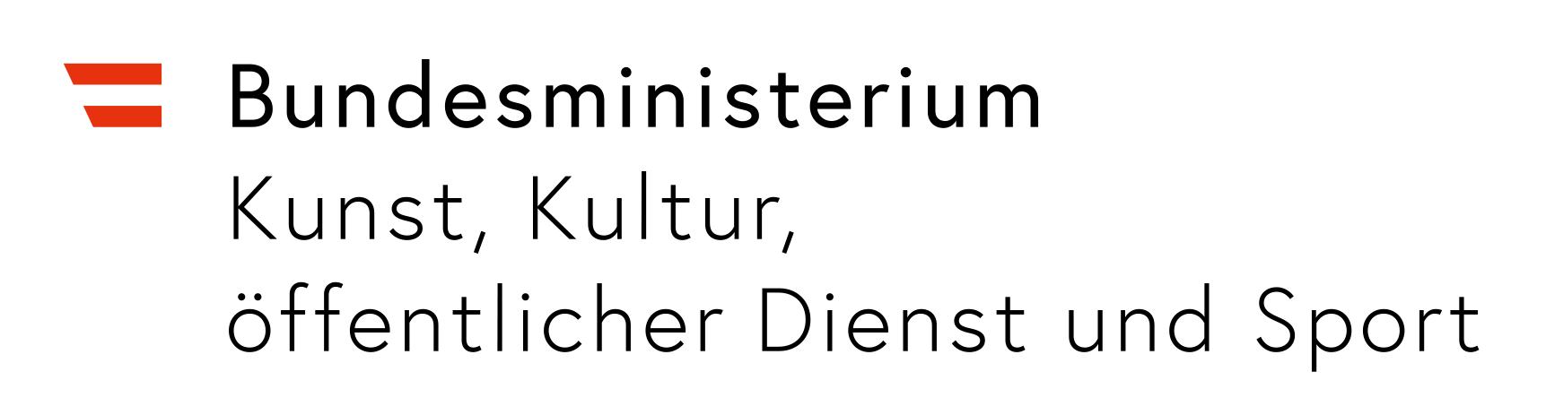 Das Bundesministerium für Kunst, Kultur, öffentlichen Dienst und Sport logo