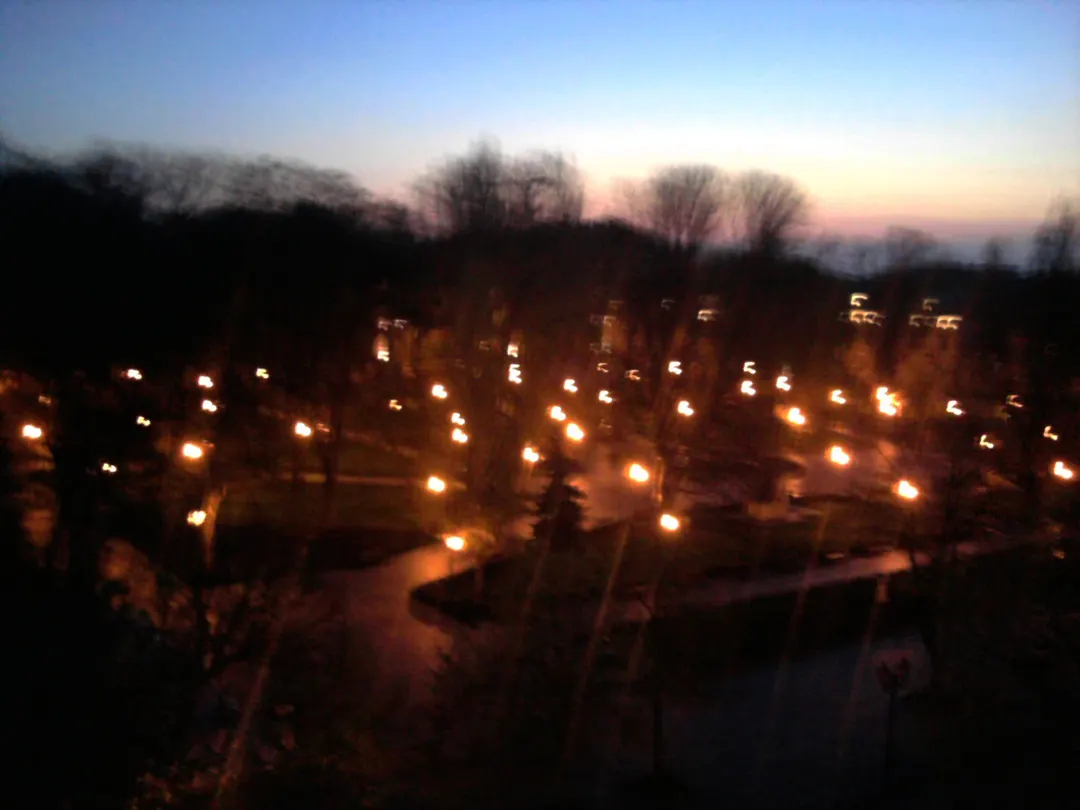 Photo of the Odessa steps at night with lights